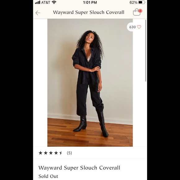 NWT! Free People Wayward Slouch Coverall Ginger S - Picture 16 of 16